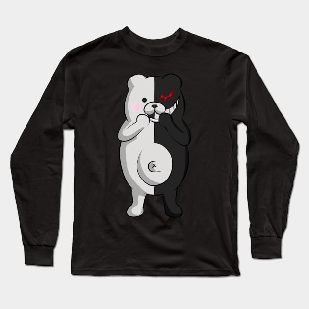 Anime Daganronpa Monokuma Long Sleeve T-Shirt by IQ_Design16